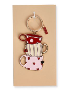 Portachiavi Smaltato Tazze "Tea Time" - 2