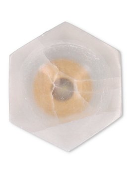 Portagioie in Selenite su Base Led in Legno - 3