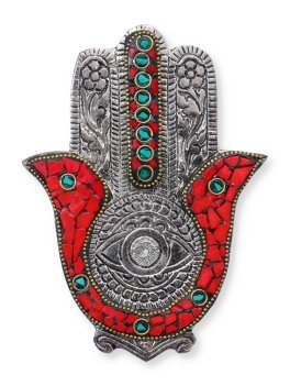 Portaincenso Hamsa Rosso e Verde - 1