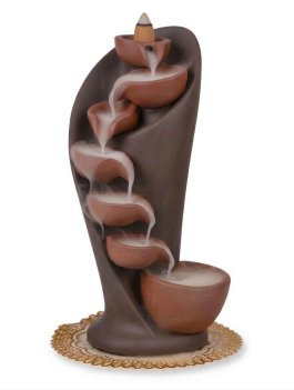 Portaincenso in Terracotta Backflow a Cascata con Piccole Brocche - 6