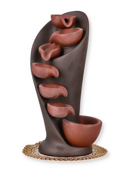 Portaincenso in Terracotta Backflow a Cascata con Piccole Brocche - 1