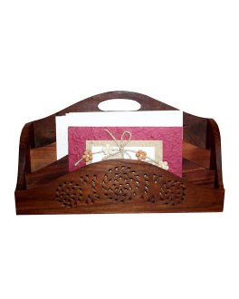 Portalettere in Legno con Intagli - 3
