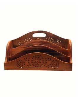 Portalettere in Legno con Intagli - 1