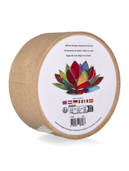 Portalumino "Fior di Loto" 7 Chakra con Bordo Oro - 1