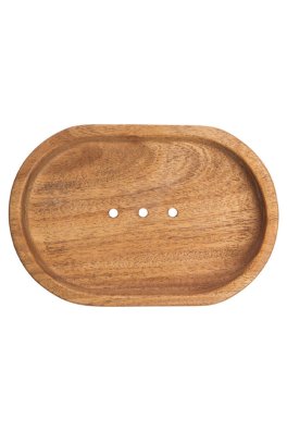Portasapone Ovale in Legno di Neem - 1