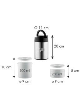 Portavivande Termico in Acciaio Inox "Constant" con 2 Contenitori - 6