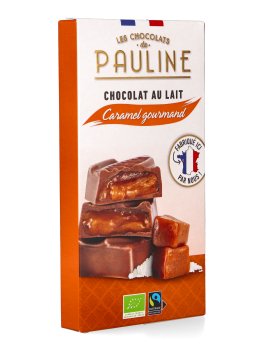 Praline di Cioccolato al Latte Ripiene al Caramello Bio - 1