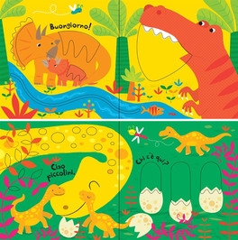 Primi Libri Tattili - Trascina e Scopri - Dinosauri — Libro - 3