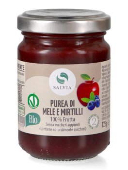 Purea Mele e Mirtilli Bio - 1