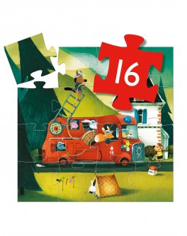 Puzzle 16 Pezzi - Il Camion Dei Pompieri - 5