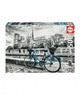 Puzzle 500 Pezzi Bicicletta a Notre Dame - 1