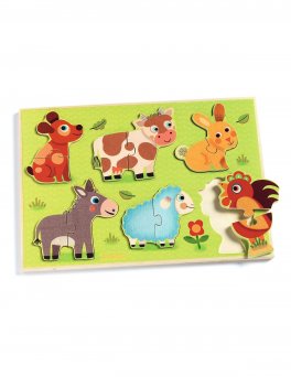Puzzle a Incastri 2 Pezzi Coucou-cow - 4