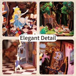 Puzzle in Legno 3D Book Nook - Alice In Wonderland - 6