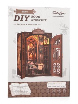 Puzzle in Legno 3D Book Nook Kit - Bookshop Memories - 2