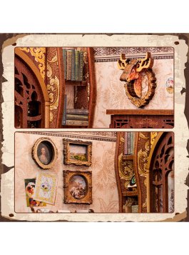 Puzzle in Legno 3D Book Nook Kit - Bookshop Memories - 11