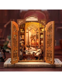 Puzzle in Legno 3D Book Nook Kit - Bookshop Memories - 5