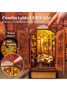 Puzzle in Legno 3D Book Nook Kit - Bookshop Memories - 6