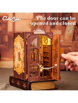 Puzzle in Legno 3D Book Nook Kit - Bookshop Memories - 8