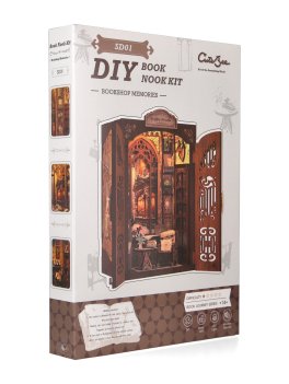 Puzzle in Legno 3D Book Nook Kit - Bookshop Memories - 1