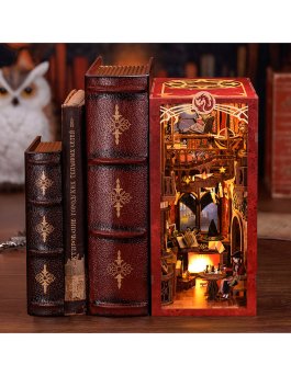 Puzzle in Legno 3D Book Nook Kit - Flame Common Room - 12
