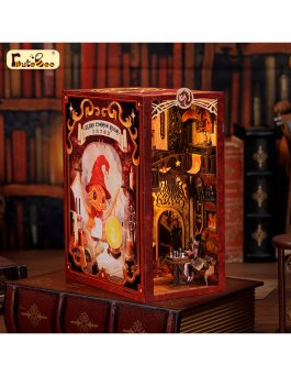 Puzzle in Legno 3D Book Nook Kit - Flame Common Room - 13