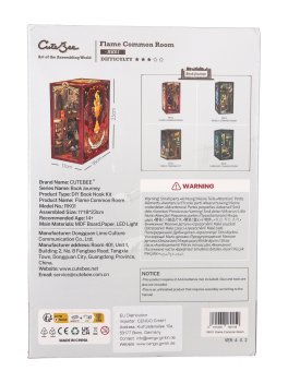 Puzzle in Legno 3D Book Nook Kit - Flame Common Room - 3