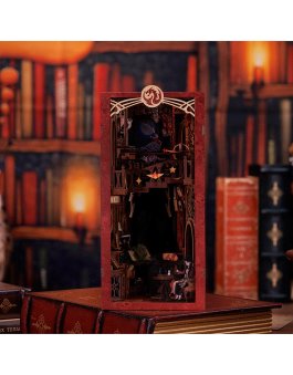 Puzzle in Legno 3D Book Nook Kit - Flame Common Room - 4