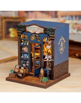 Puzzle in Legno 3D Book Nook Kit - Journey Trace Bookshop - 4