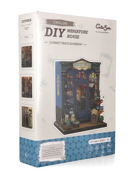 Puzzle in Legno 3D Book Nook Kit - Journey Trace Bookshop - 1