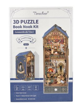 Puzzle in Legno 3D Book Nook Kit - Leonardo Da Vinci - 2