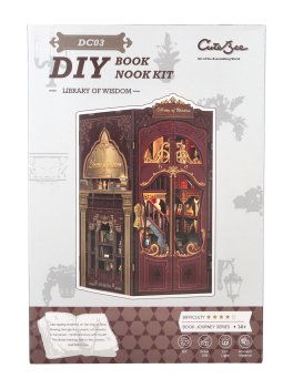 Puzzle in Legno 3D Book Nook Kit - Library of Wisdom - 2