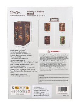 Puzzle in Legno 3D Book Nook Kit - Library of Wisdom - 3