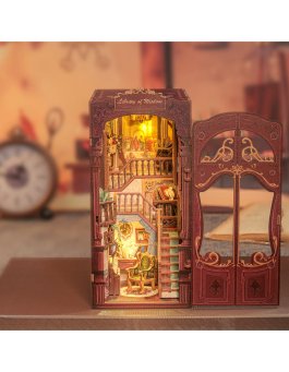 Puzzle in Legno 3D Book Nook Kit - Library of Wisdom - 4