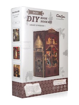 Puzzle in Legno 3D Book Nook Kit - Library of Wisdom - 1