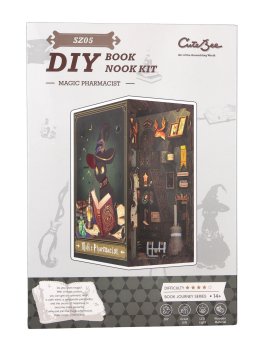 Puzzle in Legno 3D Book Nook Kit - Magic Pharmacist - 2