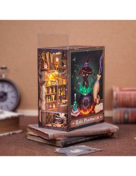 Puzzle in Legno 3D Book Nook Kit - Magic Pharmacist - 5