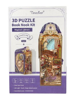 Puzzle in Legno 3D Book Nook Kit - Magical Library - 2