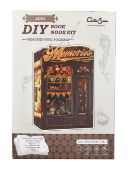 Puzzle in Legno 3D Book Nook Kit - Memories Music Bookshop - 2