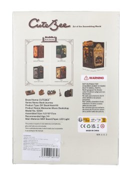 Puzzle in Legno 3D Book Nook Kit - Memories Music Bookshop - 3