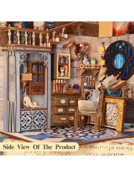 Puzzle in Legno 3D Book Nook Kit - Nebula Common Room - 12