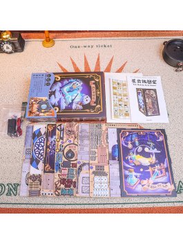Puzzle in Legno 3D Book Nook Kit - Nebula Common Room - 14