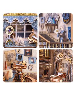 Puzzle in Legno 3D Book Nook Kit - Nebula Common Room - 15