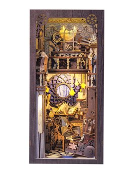 Puzzle in Legno 3D Book Nook Kit - Nebula Common Room - 5