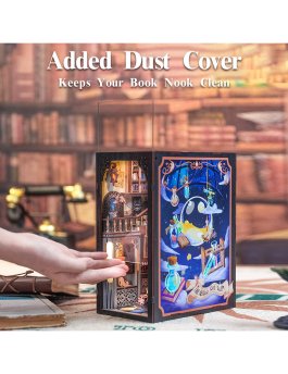 Puzzle in Legno 3D Book Nook Kit - Nebula Common Room - 6