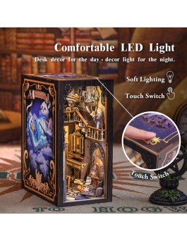 Puzzle in Legno 3D Book Nook Kit - Nebula Common Room - 9
