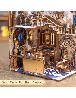Puzzle in Legno 3D Book Nook Kit - Nebula Common Room - 10