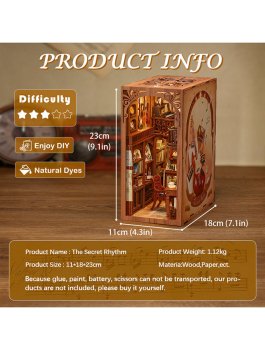 Puzzle in Legno 3D Book Nook Kit  - The Secret Rhythm - 5