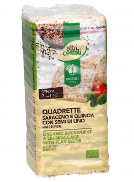Quadrette di Grano Saraceno, Riso e Quinoa e Semi di Lino Bio - 1