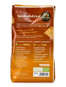 Quadrotti di Ceci Bio - Crackers Proteici - 3