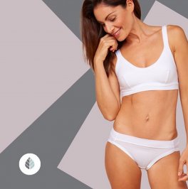 Reggiseno Bralette in Fibra di Faggio - Bianco - 4